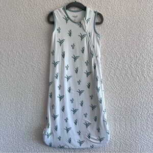 Kyte Baby Sleepsack Bamboo Wearable Blanket Soft White‎ Green TOG 0.5 Size Small